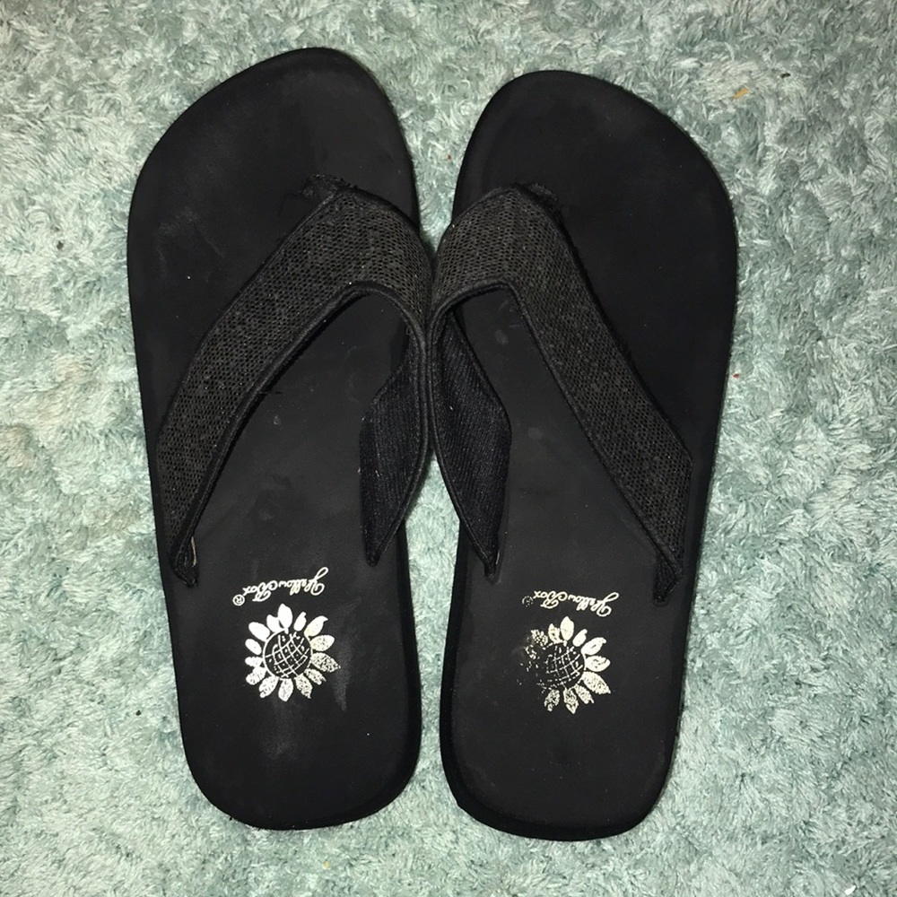 Yellow Box flip flops